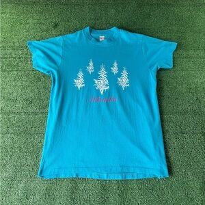 True Vintage Nebraska  blue t-shirt Size L , measurements in pics. Runs small